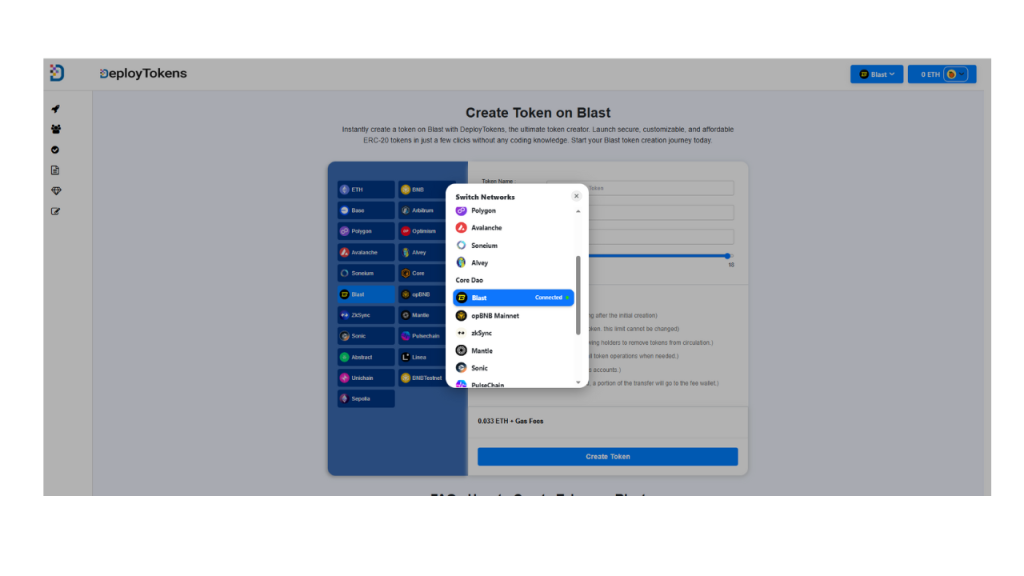 How to Create Token on Blast in 1 Minute Without Coding: Complete ...