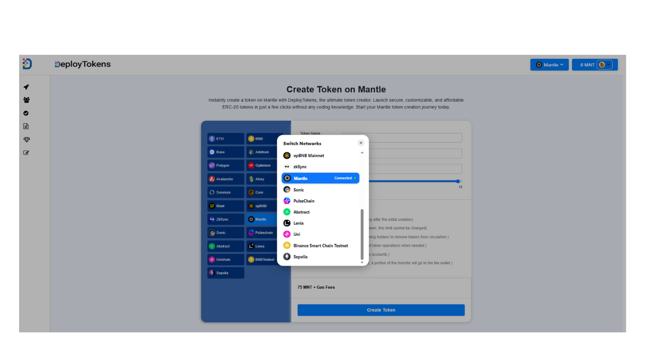 5 Easy Steps to Create Token on Mantle in 1 Minute | No Code