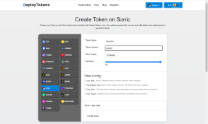 fill all the details and crete your token on sonic 